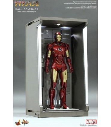 Set 1 Diorama Expositor Hall of Armor Escala 1:6 Iron Man 2