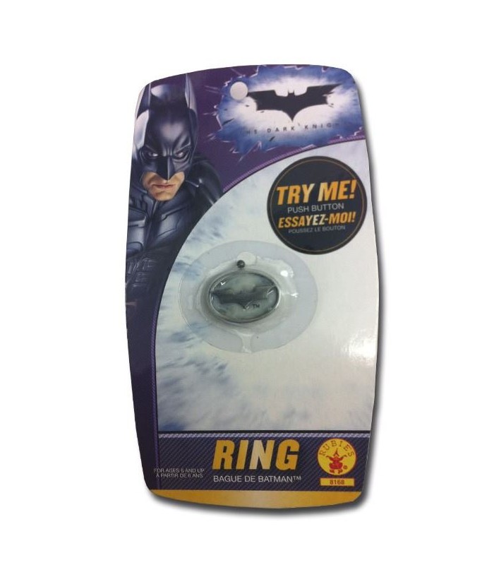 Anillo Batman Bat-Señal El Caballero Oscuro con Luz