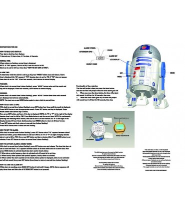 Despertador R2-D2 con Proyector y Sonido Star Wars