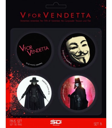 Set de chapas V de Vendetta B
