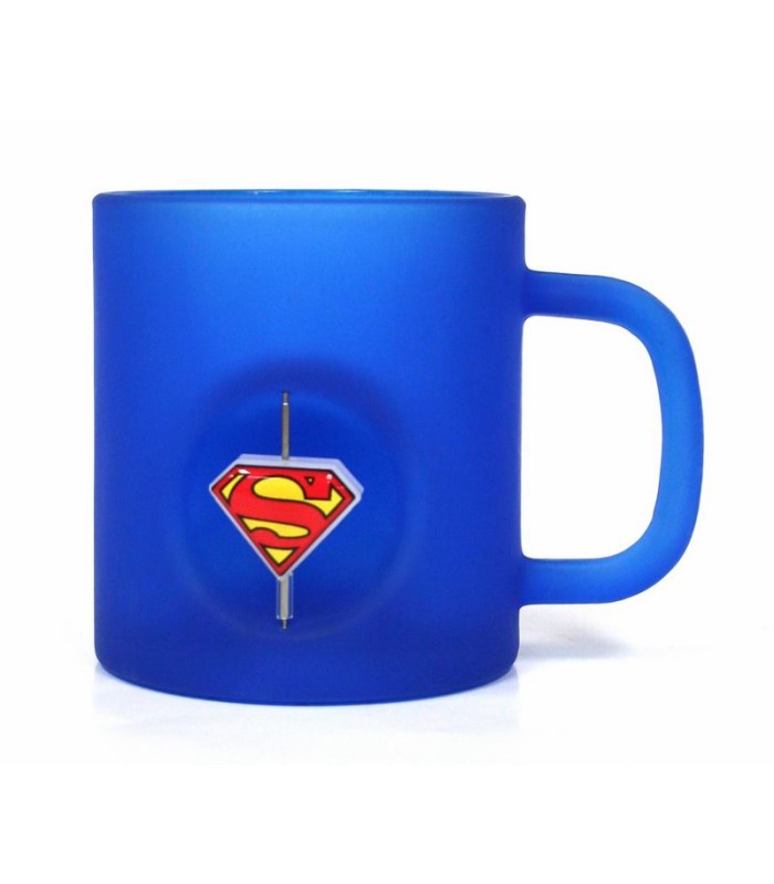 Taza logo clásico emblema giratorio en 3D Superman DC Comics