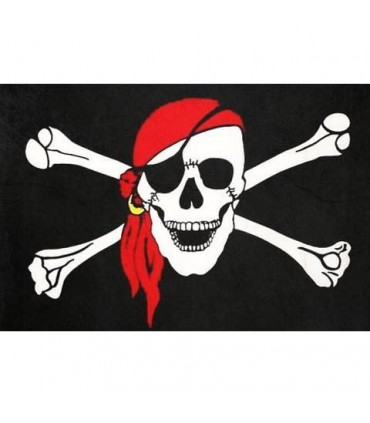 Bandera pirata calavera con bandana