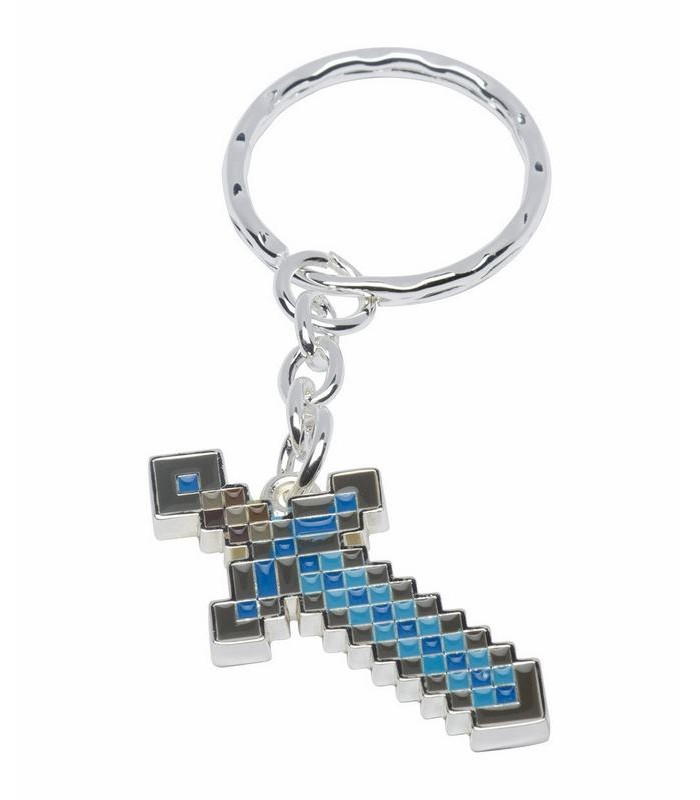 Llavero metálico Diamond Sword Minecraft