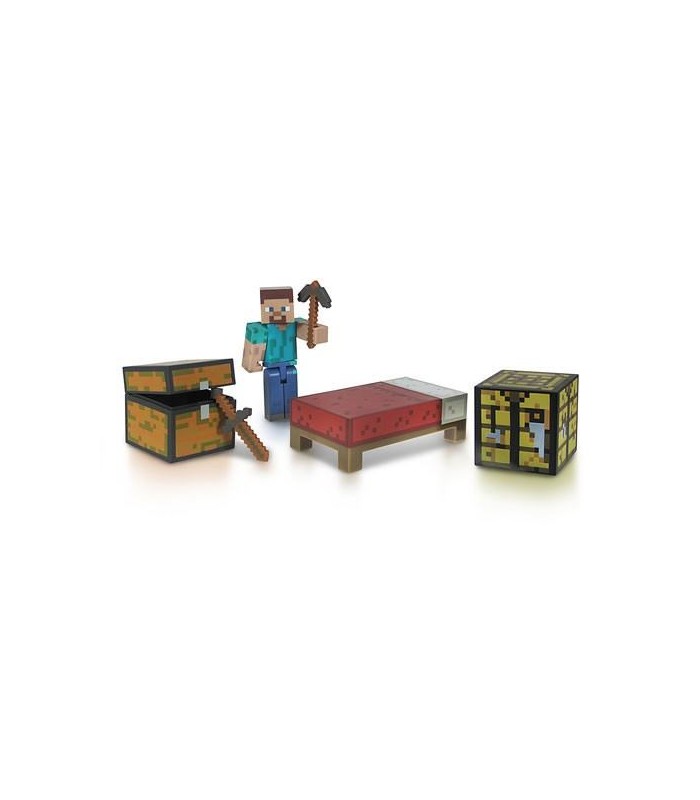 Figura Core Player Steve Survival Pack Minecraft  8 cm