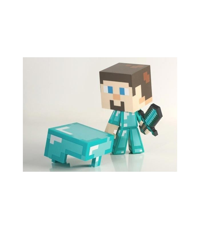 Figura vinilo Diamond Steve Minecraft 15 cm