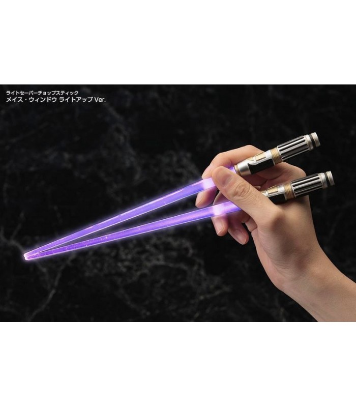 Palillos Chinos Sable de Luz  Windu con luz - Star Wars