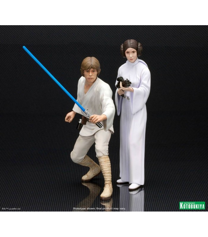 Pack de 2 figuras ARTFX+ Luke y Leia - Star Wars