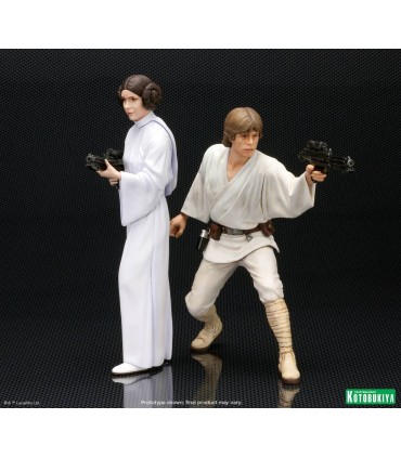 Pack de 2 figuras ARTFX+ Luke y Leia - Star Wars