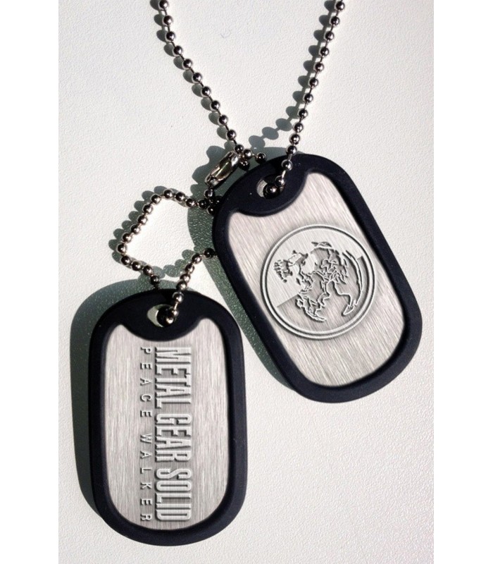 Chapas de identificación con cadena Peace Walker - Metal Gear