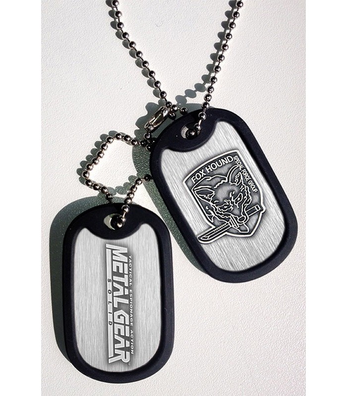 Chapas de identificación con cadena Peace Walker - Metal Gear