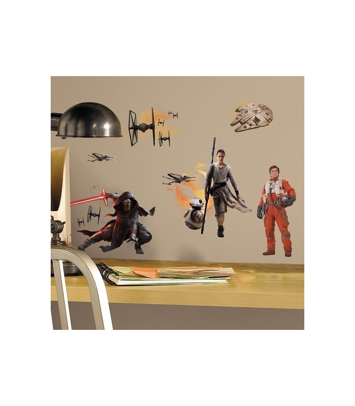 Kit de pegatinas de pared personajes Episodio VII - Star Wars