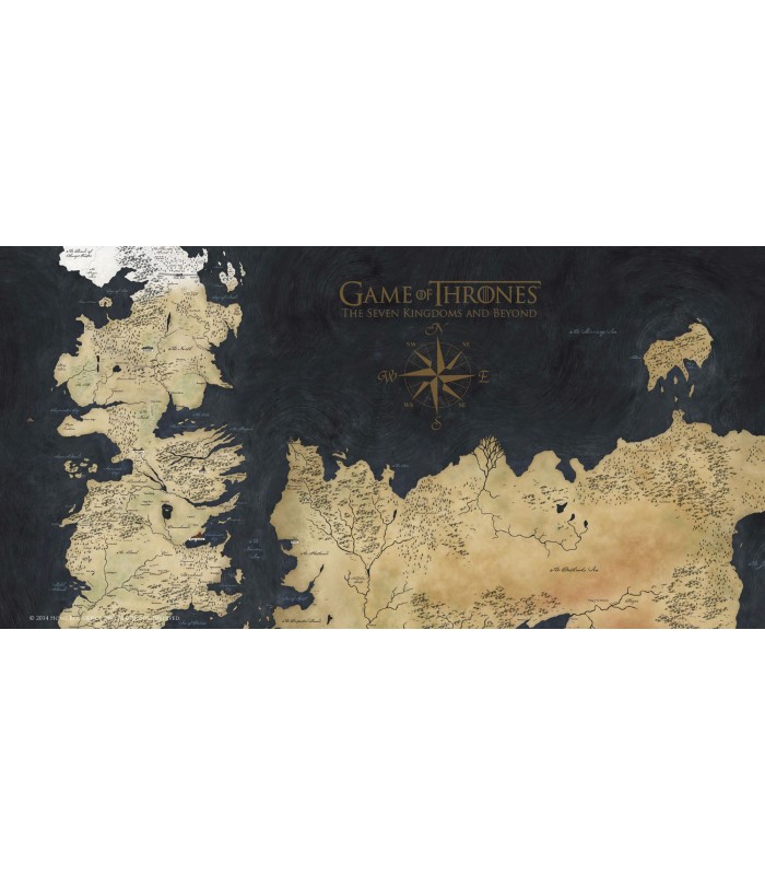Póster de vidrio Mapa de Poniente - Juego de Tronos